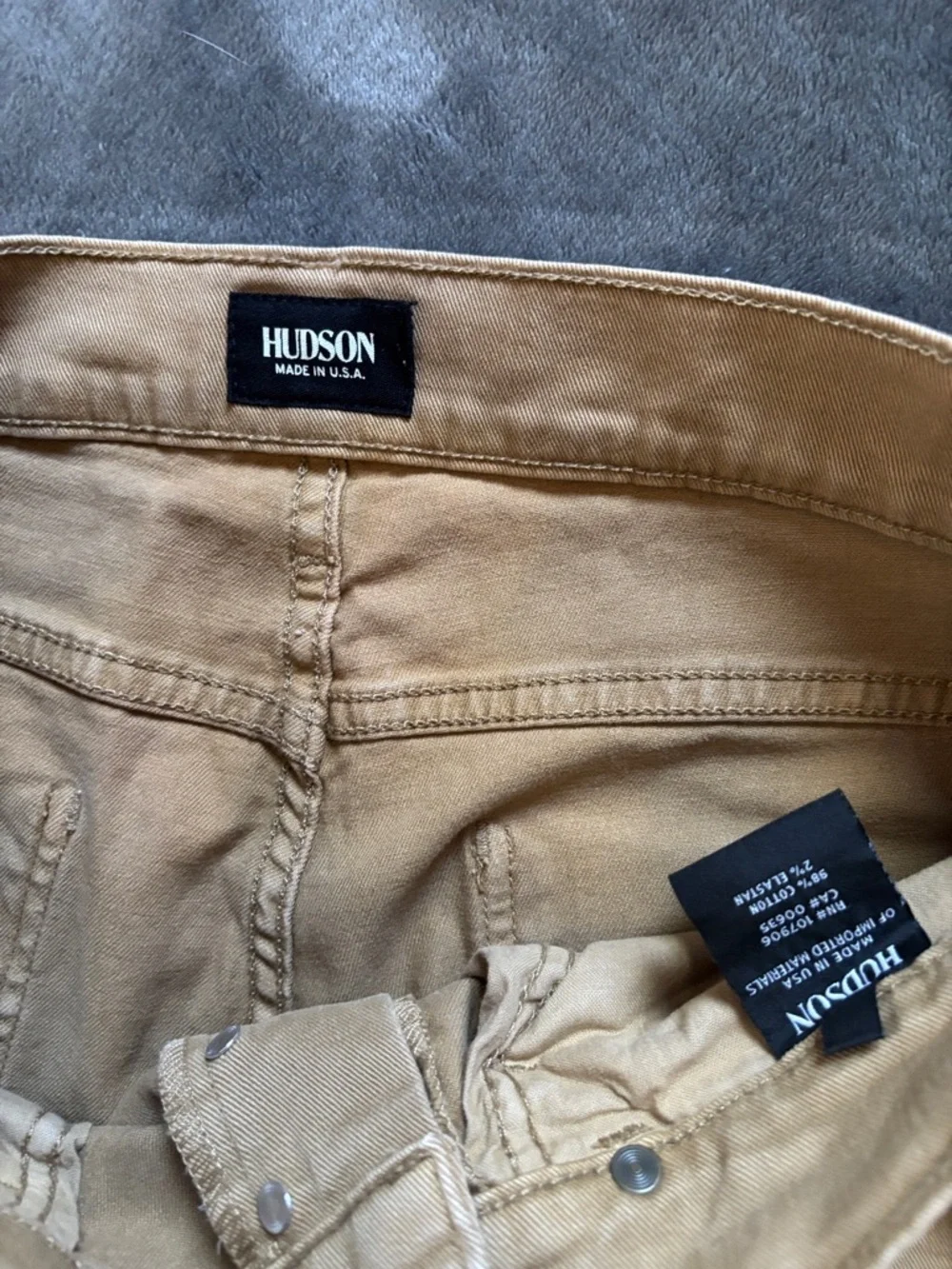 Hudson Jeans Men's Jeans Tan Brown 5 Pocket Button Fly Byron Waist 30x32 Denim